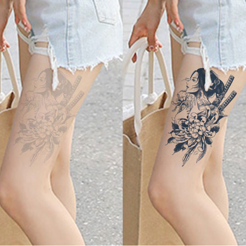 Meaningful Front Thigh Tattoos 