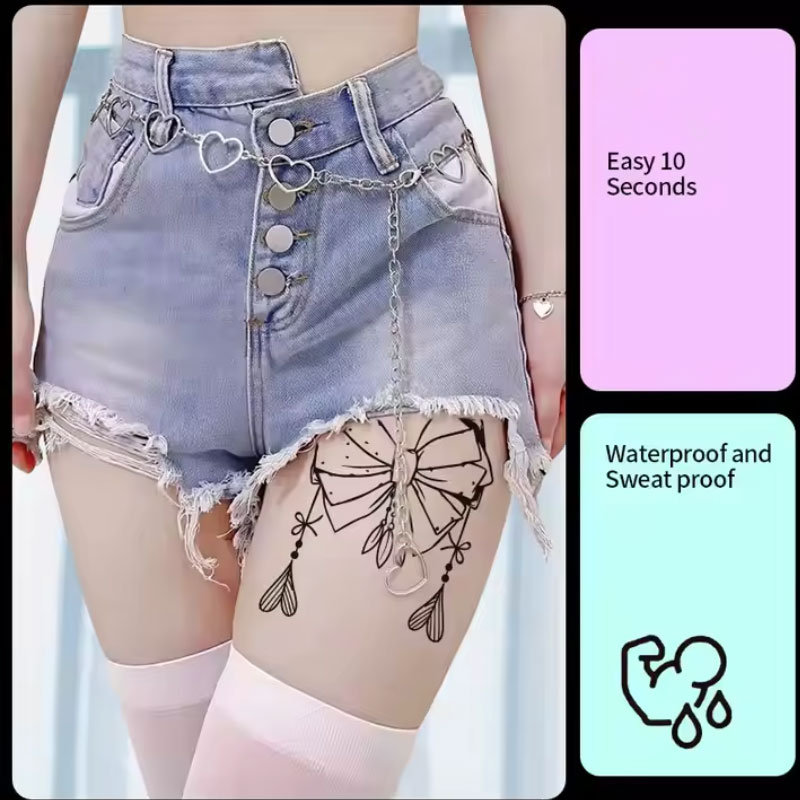 thigh flower tattoo​
