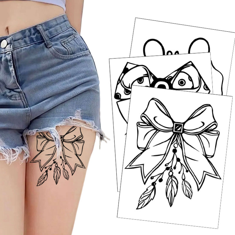 Flower Thigh Tattoos For Females