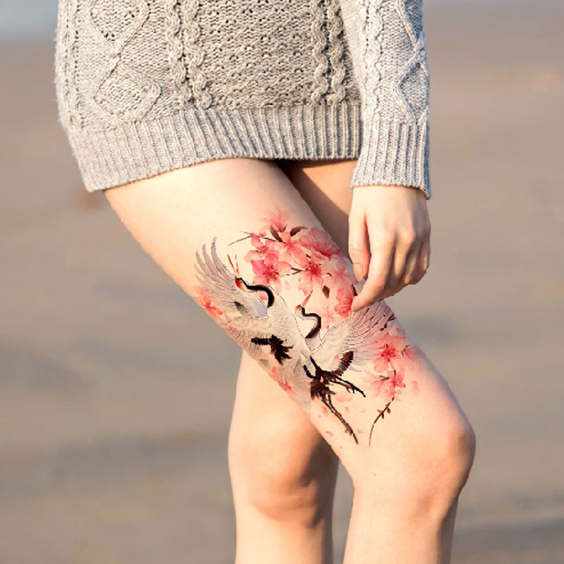 Front Thigh Tattoos For Females