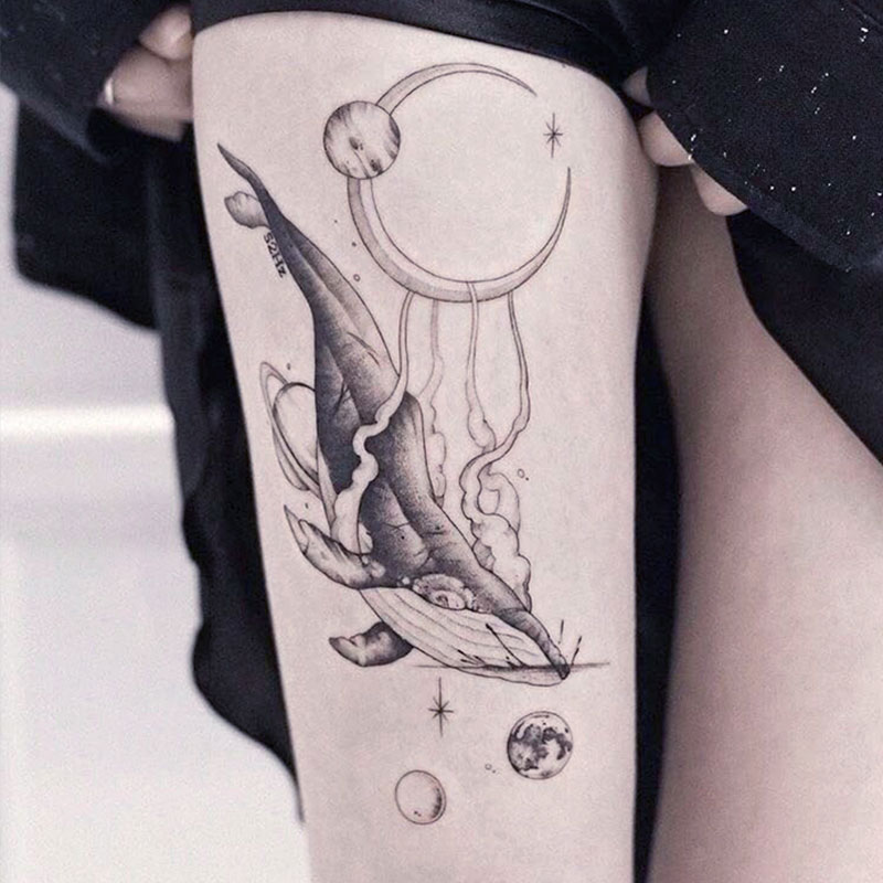 Thigh Dreamcatcher Tattoo