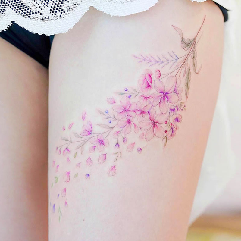 Lil Baby Thigh Tattoo